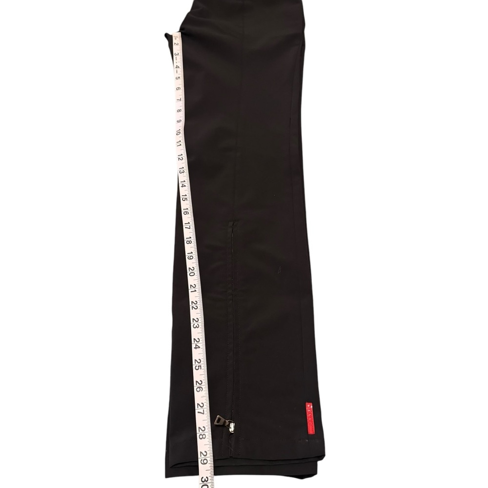 Prada Linea Rossa Womens Technical Sports Stretch Pants Black Zip Hem Size 40 - Picture 10 of 12
